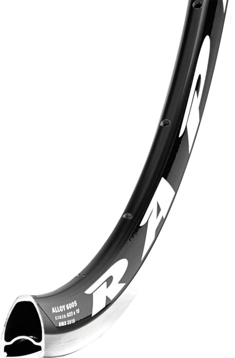 Felni REMERX RAPID 622x15 32H fekete, köszörült fékfelületes