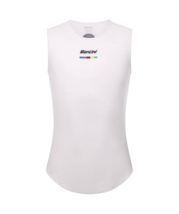 Aláöltöző Santini UCI WORLD CHAMPION  Baselayer ujjatlan fehér M