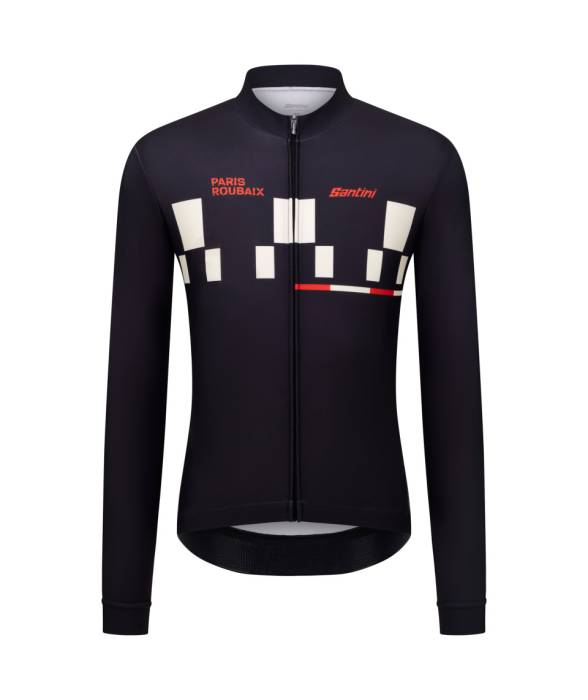 Mez Santini GIBUS Paris-Roubaix 2025 téli hosszú ujjú fekete XL