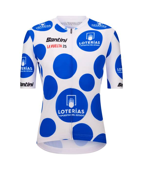 Mez Santini LA VUELTA  KING OF THE MOUNTAINS KÉK pöttyös M