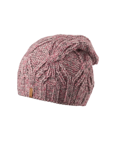 Téli kötött sapka FELNŐTT MÉRET Relax TAMBORA pink/szürke (RKH227C)