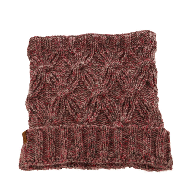 Téli kötött sál Relax TAMBORA pink/szürke (RKH228C)