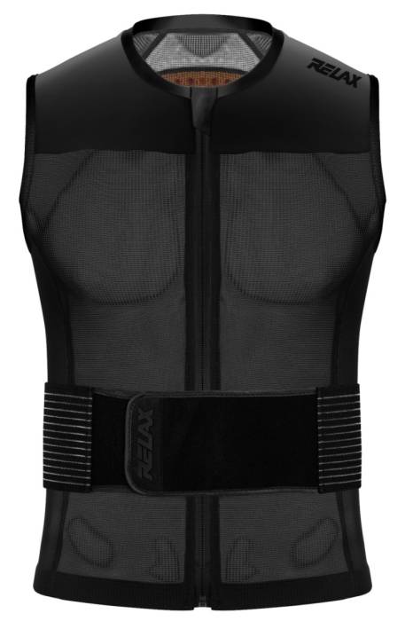 Hátvédő mellény SPEEDMASTER EVO, 3D SHOCK PROTECTION (Az ütés azonnal megszilárdítja az anyagot és elnyeli az ütközési energiát), PRO BELT széles derékszíjjal, fekete, Méret: M-es magasság: 178-188 cm, derék: 48-51 cm - RELAX ROP03A/XL