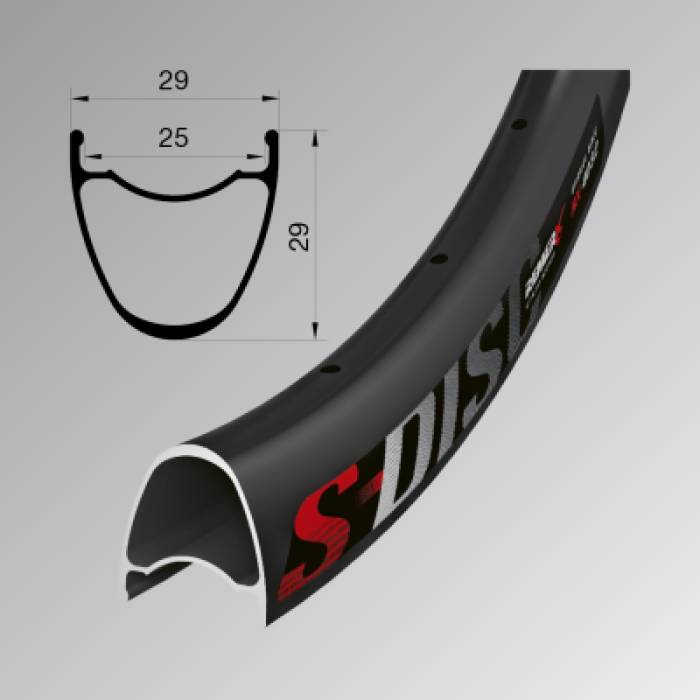 Felni REMERX S-DISC 622-25mm, h:29mm, fekete 32H, tárcsafékes