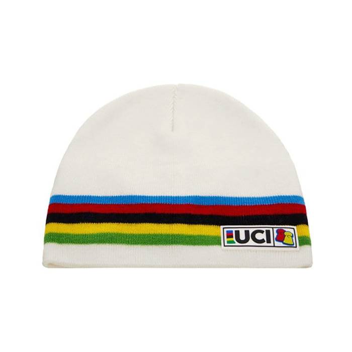 Sapka Santini UCI Rainbow BBH BEANIE téli fehér (BBH310)