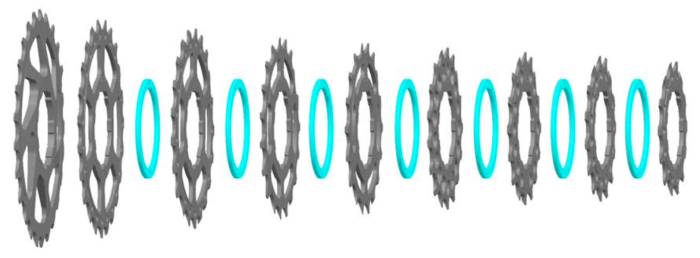 Lánckerék Miche SUPERTYPE SH 11V 15T köztes