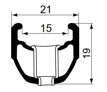 Felni REMERX STORMY 622x15 36H ezüst DUPLÁN szegecselt fékfelületes