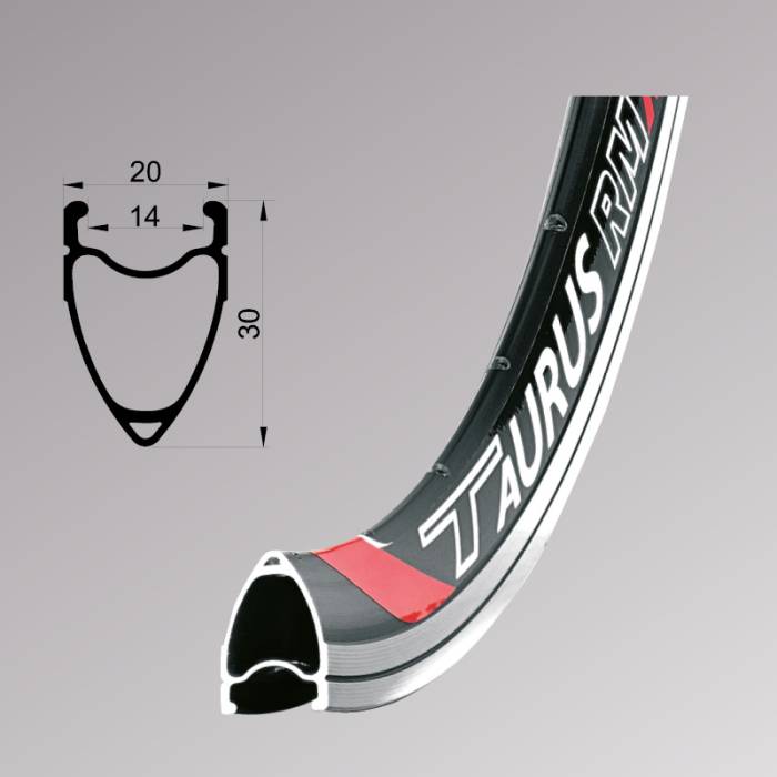 Felni REMERX TAURUS 622x14 32H fekete KÖSZÖRÜLT fékfelületes ERD: 572,9mm