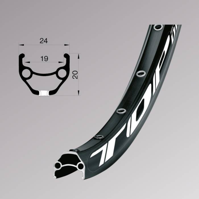 Felni REMERX TOP DISC RX3019 622x19 mm 32H fekete szegecselt
