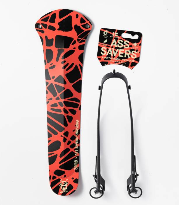 sárvédő Ass Savers Win Wing 2 Road SQUID fekete/piros minta