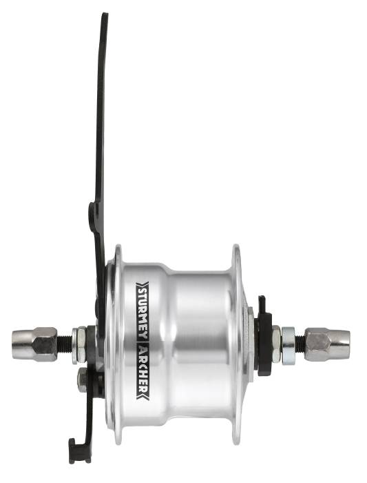 Agy első Sturmey X-FDD alu. dinamós 70mm dobfékes 6V/3.0W 36H ezüst