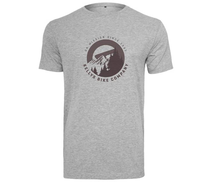 Póló KELLYS BADGE krátký rukáv Heather Grey - XL XL grey