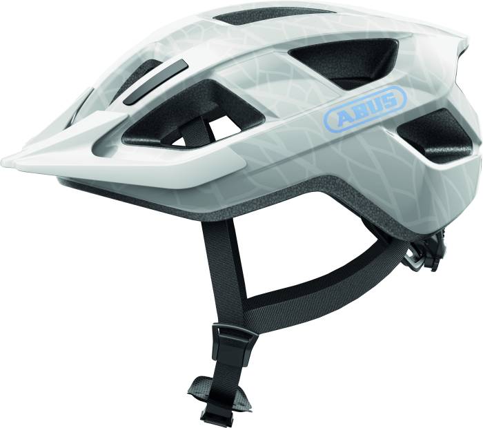 ABUS kerékpáros városi sisak Aduro 3.0 LED, In-Mold, white art L (58-62 cm)