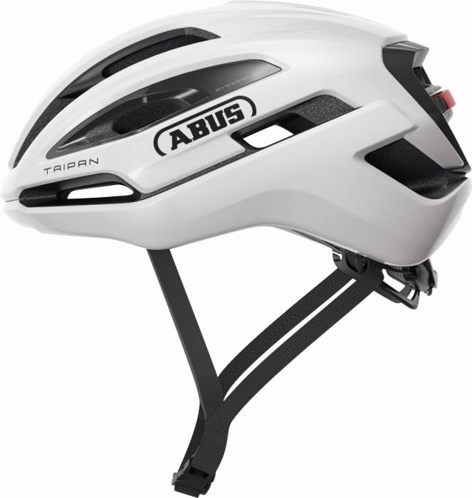 ABUS kerékpáros sport gravel sisak Taipan LED, In-Mold, shiny white, S  (51-55 cm)