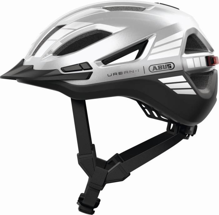 ABUS kerékpáros városi sisak Urban-I 4.0 ACE, In-Mold, signal silver, M (52-58 cm)