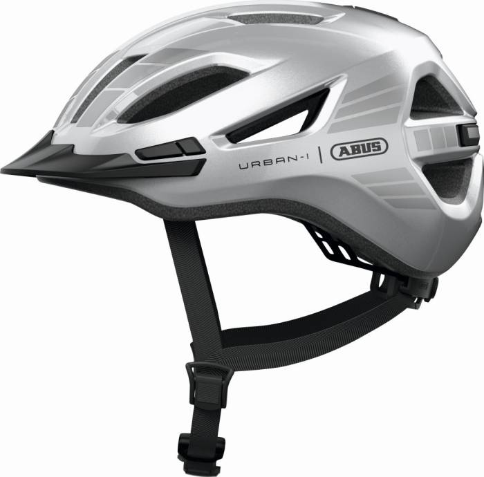 ABUS kerékpáros városi sisak Urban-I 4.0 LR, In-Mold, signal silver,S (51-55 cm)