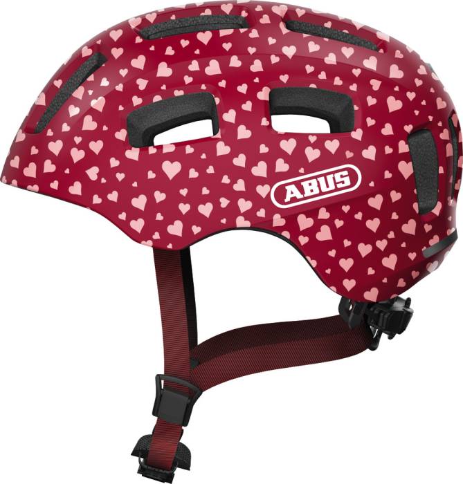 ABUS kerékpáros gyerek sisak Youn-I 2.0, In-Mold, cherry heart, S (48-54 cm)