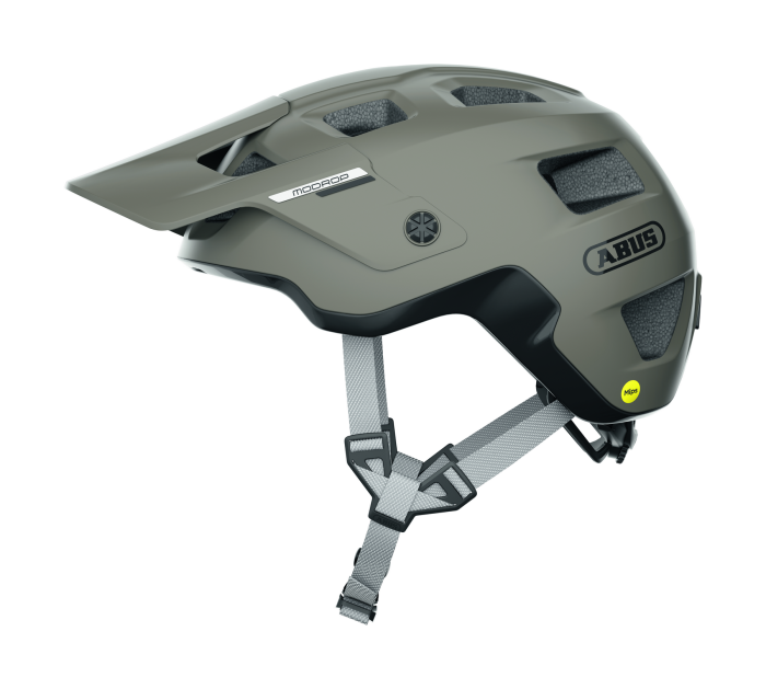 ABUS kerékpáros sport sisak MoDrop MIPS, In-Mold, dust grey, M (54-58 cm)