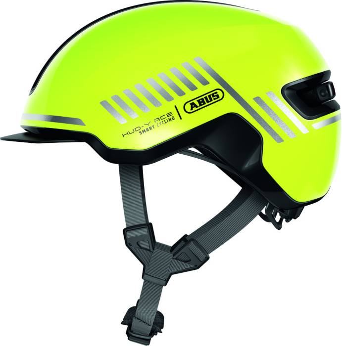 ABUS kerékpáros városi sisak Hud-Y, In-Mold, signal yellow, M (54-58 cm)