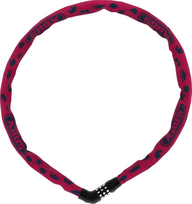 ABUS láncos lakat jelkóddal Steel-O-Chain Symbols 4804C/75, pink