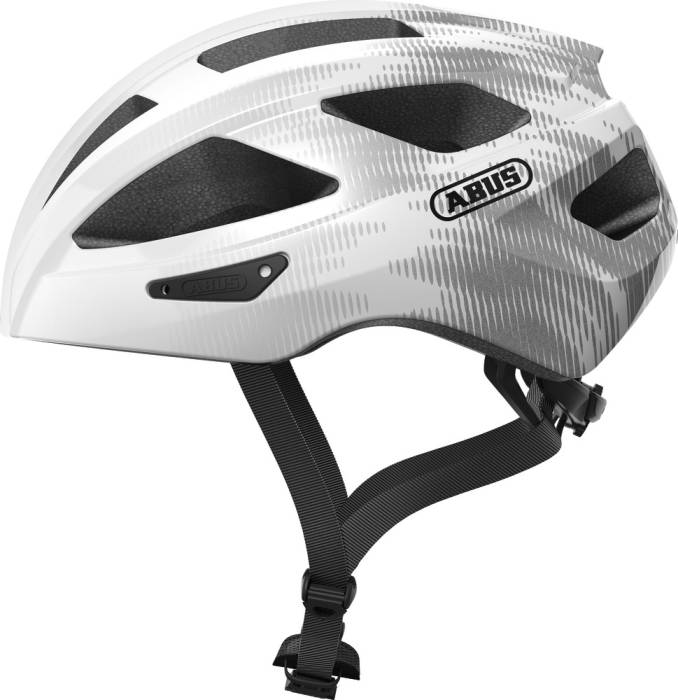 ABUS kerékpáros sport sisak Macator, In-Mold, white, Silver, S (51-55 cm)