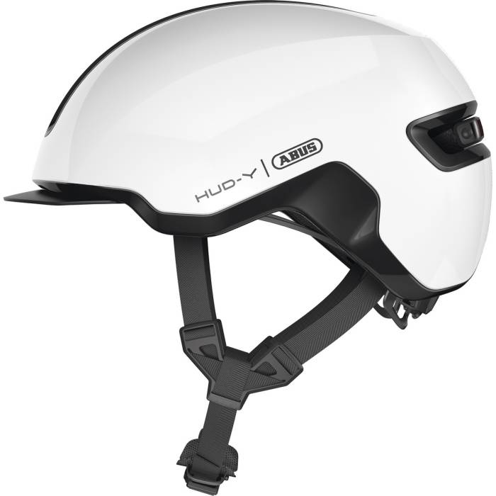 ABUS kerékpáros városi sisak Hud-Y, In-Mold, shiny white, S (51-55 cm)