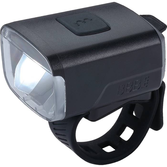 BBB Cycling kerékpáros elsõ lámpa BLS-143 Stud, 130 lumen, 4 mód, micro USB tölthetõ 1000 mAh akku, gumis felfogatással