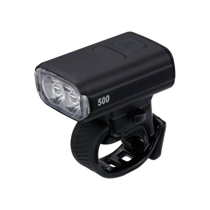 BBB Cycling kerékpáros elsõ lámpa BLS-261 NanoStrike 500, 500 lumen, 5 mód, USB-C tölthetõ akku, gumis felfogatás, visszajelzõvel