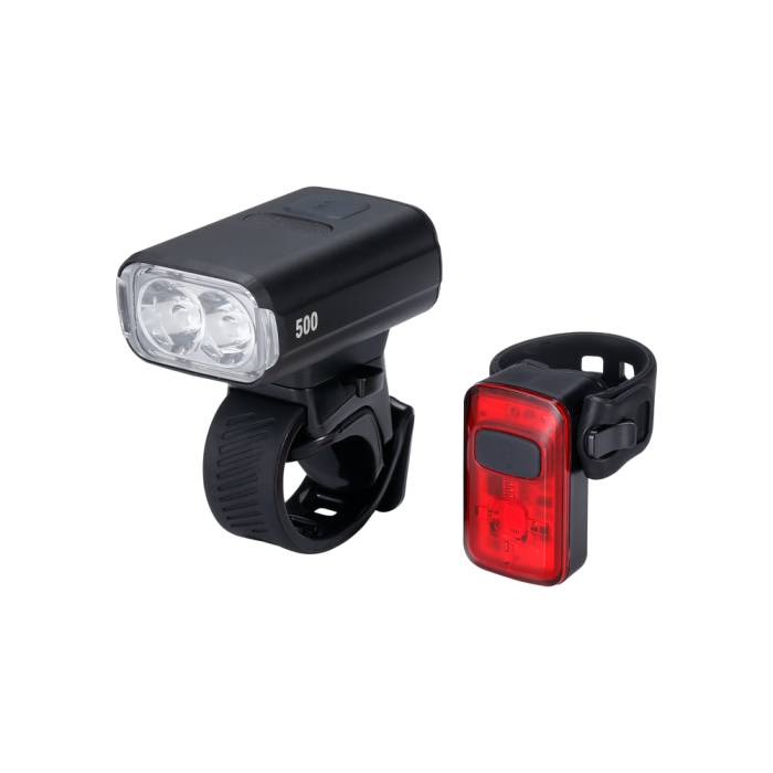 BBB Cycling kerékpáros lámpa szett BLS-265 NanoStrike 500 Combo + BLS-152 Spark