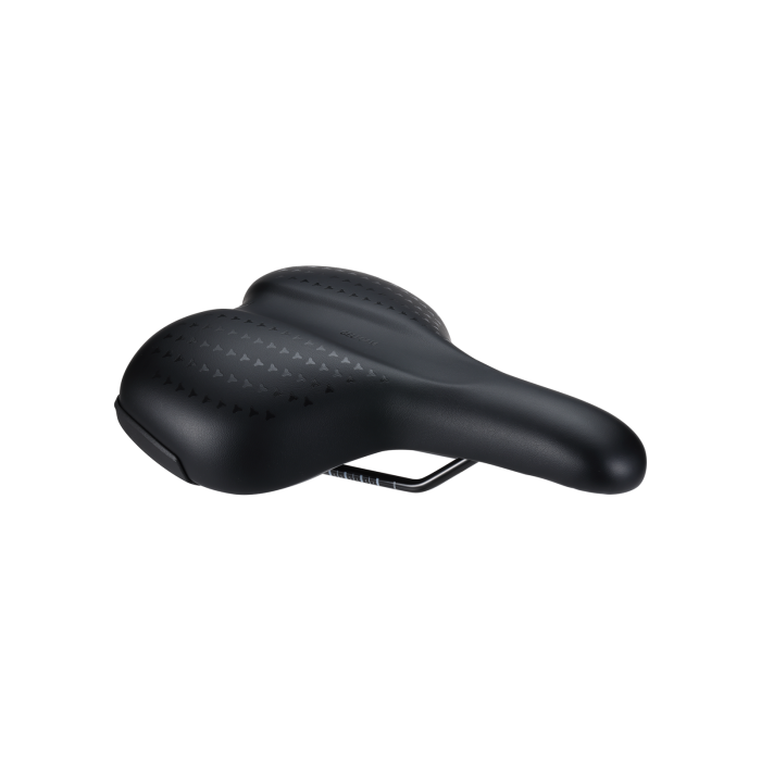 BBB Cycling kerékpáros nyereg BSD-95 SoftComfort Gelfoam Series, unisex, aktív kerékpározási testtartáshoz, 185mm széles, fekete
