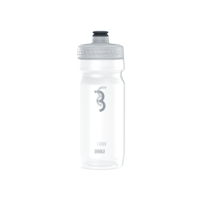 BBB Cycling kerékpáros kulacs BWB-11 AutoTank, 550ml, auto szeleppel, BPA mentes, mosogatógépben is mosható, átlátszó/szürke logóval