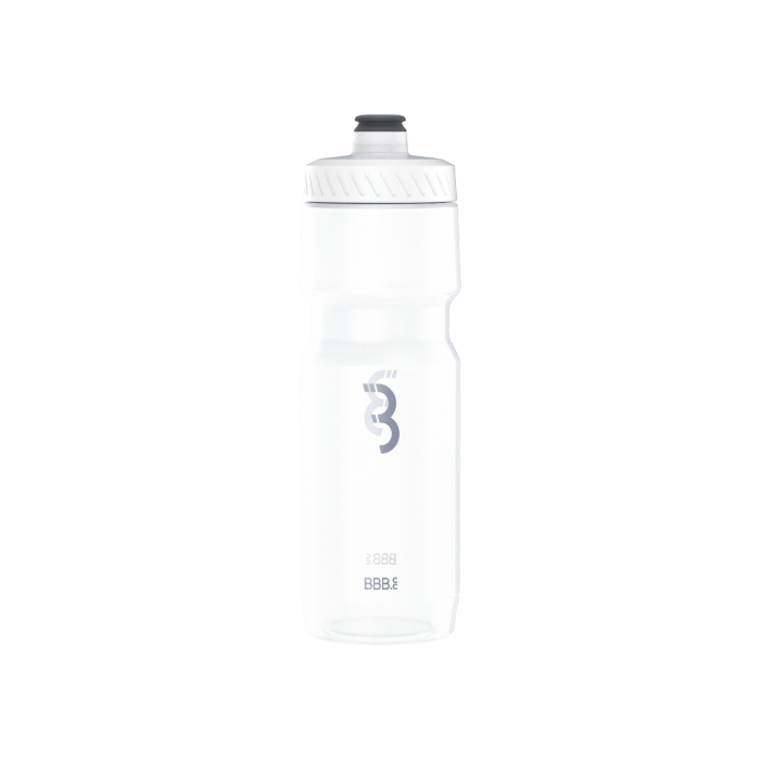 BBB Cycling kerékpáros kulacs BWB-15 AutoTank XL, 750ml, auto szeleppel, BPA mentes, mosogatógépben is mosható, auto szeleppel, átlátszó/szürke logóval