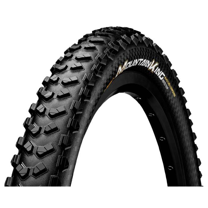 Continental MTB kerékpáros külsõ gumi 58-584 Mountain King ProTection 27,5x2,3, tubeless ready, fekete/fekete Skin, hajtogathatós