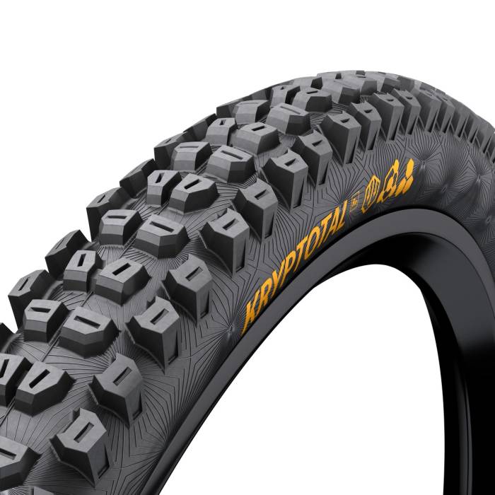 Continental MTB kerékpáros külsõ gumi60-584 Kryptotal-R Downhill SuperSoft 27,5x2,4, tubeless ready, fekete/fekete hajtogathatós, hátra