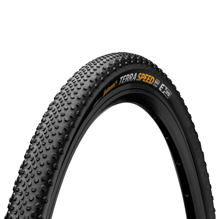 Continental gravel-cyclocross kerékpáros külsõ gumi 45-622 Terra Speed ProTection 28x1,7, hookless felni kompatibilis, tubeless ready, fekete/fekete hajtogathatós SL