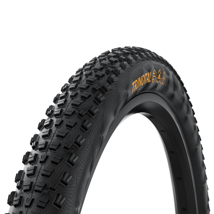 Continental MTB kerékpáros külsõ gumi 60-622 Trinotal Race Rapid 29x2,4, tubeless ready, fekete/fekete hajtogathatós Skin
