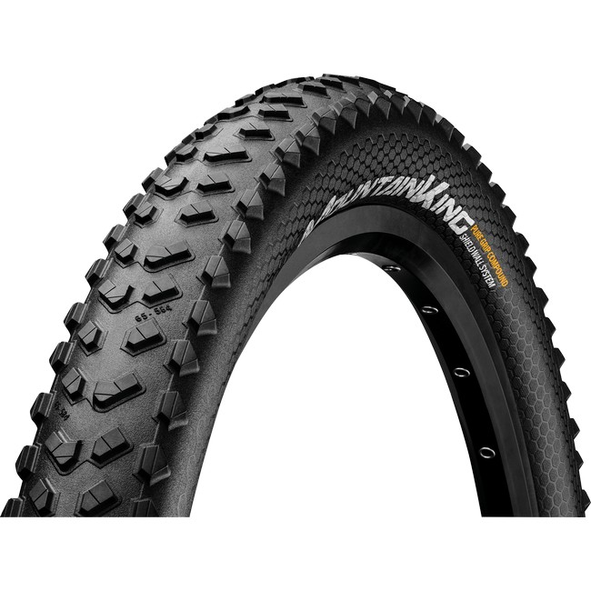 Continental MTB kerékpáros külsõ gumi 70-584 Mountain King ShieldWall 27,5x2,8, tubeless ready, fekete/fekete, hajtogathatós