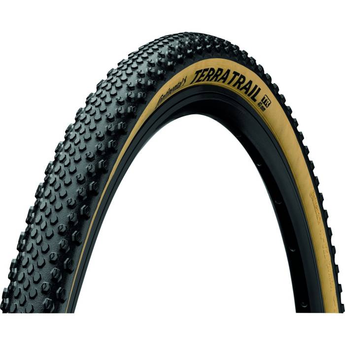 Continental gravel-cyclocross kerékpáros külsõ gumi 35-622 Terra Trail ShieldWall 28x1,35, tubeless ready, fekete/krém hajtogathatós Skin