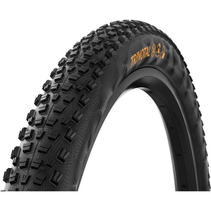 Continental MTB kerékpáros külsõ gumi 55-622 Trinotal Trail Grip 29x2,2, tubeless ready, fekete/fekete hajtogathatós Skin