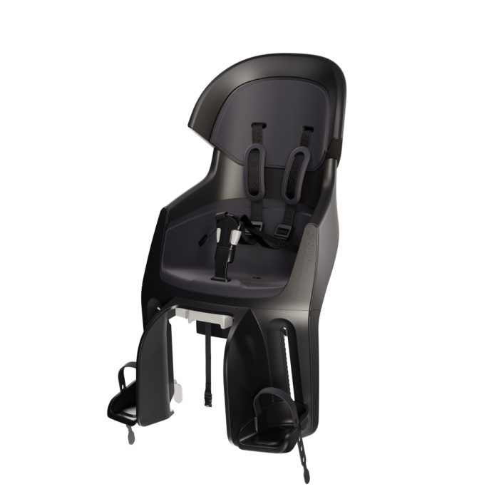 Bobike hátsó gyerekülés EXCLUSIVE Evolve maxi, csomagtartóra szerelhetõ, dönthetõ, magasságban állítható extra fejtámasszal és rugós csillapítással, fekete