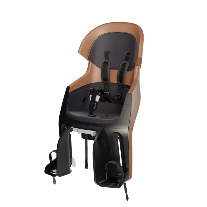 Bobike hátsó gyerekülés EXCLUSIVE Evolve maxi, csomagtartóra szerelhetõ, dönthetõ, magasságban állítható extra fejtámasszal és rugós csillapítással, fahéj barna