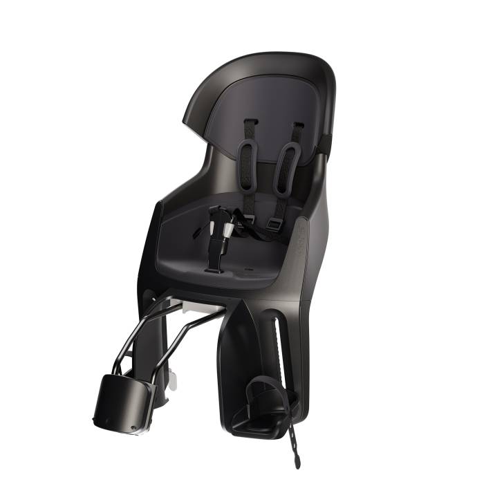 Bobike hátsó gyerekülés EXCLUSIVE Evolve maxi, vázra szerelhetõ, dönthetõ, magasságban állítható extra fejtámasszal és rugós csillapítással, fekete