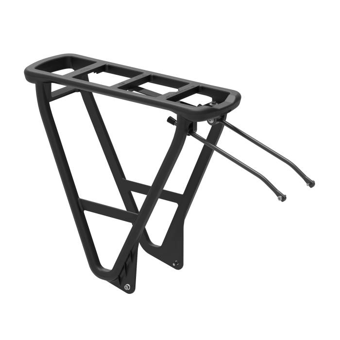 Polisport csomagtartó MIK HD rendszerrel, 27kg összterhelésig, hátra, fekete