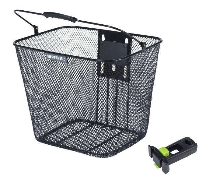 Basil elsõ kosár Bilbao KF, KF A-head adapterrel (TBA 70189), fekete (TBA 10228 utódja)