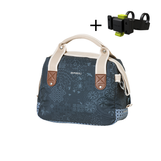 Basil kormánytáska Boheme City Bag, KF kompatibilis, kormányadapterrel (TBA 70177), kék