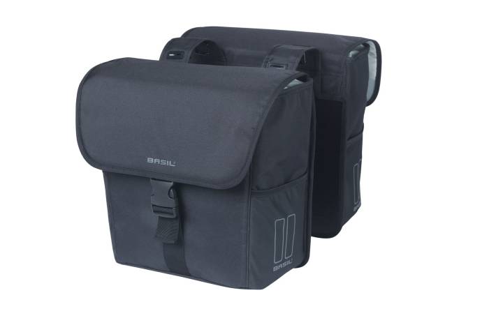 Basil dupla táska Go Double Bag, Universal Bridge System, solid fekete (TBA 17654 utódja)