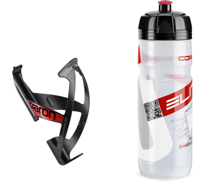 Kulacstartó szett elite kit corsa/paron elite átlátszó/piros fényes 750ml