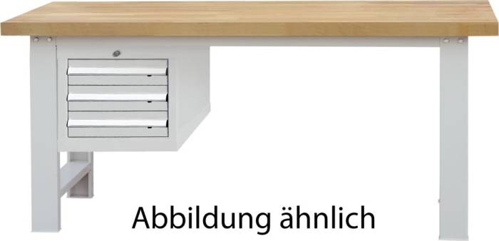 Munkaasztal var 88cm magas 150x75cm 3 fiókos lakk. fa m.lap 50mm 95kg mo-49500