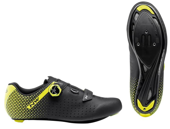 Cipő northwave road core plus 2 40 fekete/fluo sárga