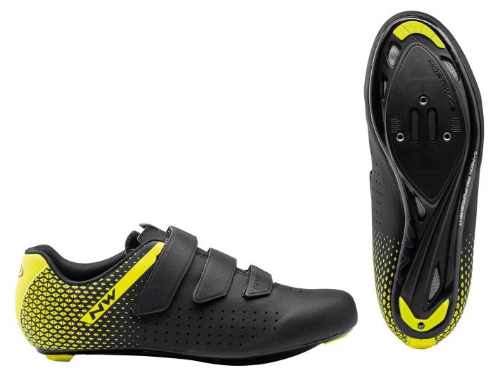 Cipő northwave road core 2 3s 42 fekete/sárga fluo